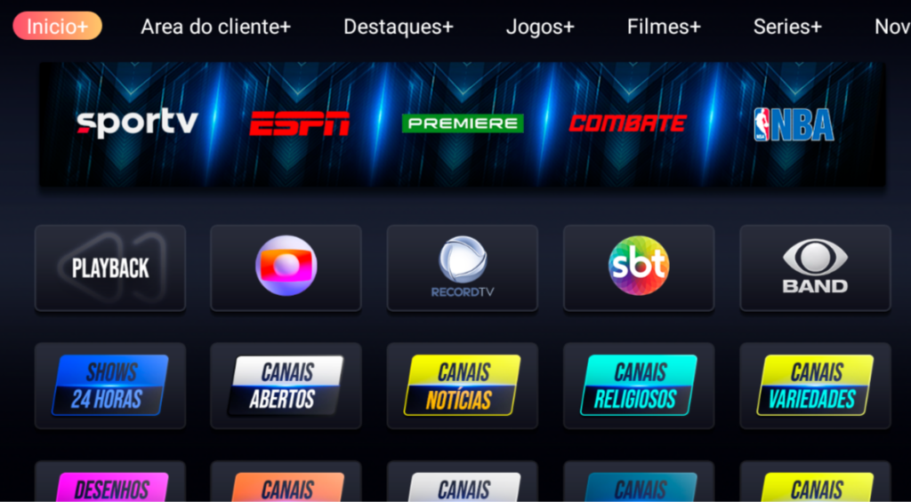 IPTV canais ESPN Premiere Combate esportes ao vivo Brasil